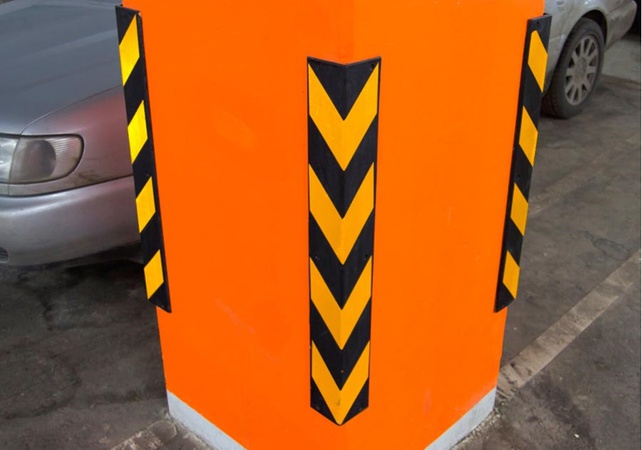 Угловая защита стен и колонн (демпфер угловой парковочный)