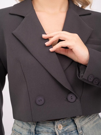 Женский жакет укороченный с длинными рукавами