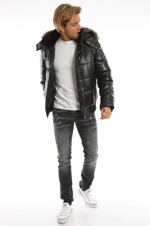 Leather jacket for men - Regular Fit