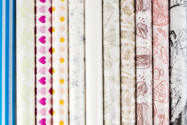 Силиконизированная бумага для выпечки с рисунком "Гранж черное серебро" (рулон 8м)