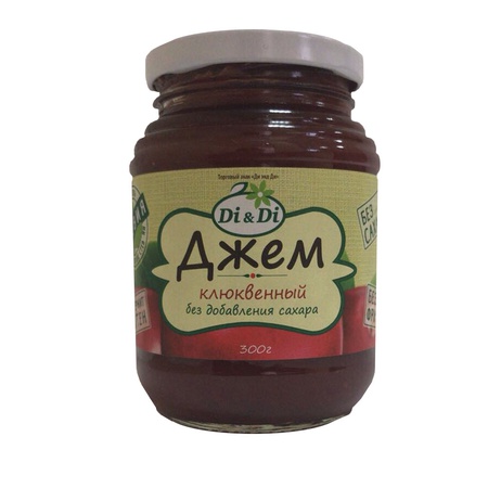 Джемы "Di&Di"  без добавления сахара, горячего розлива 300г