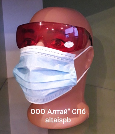 Маска медицинская 3-х слойная sense (50шт/уп) на резинках