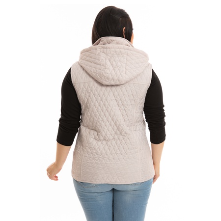 Büyük Beden Kapşonlu Kapitone Yelek