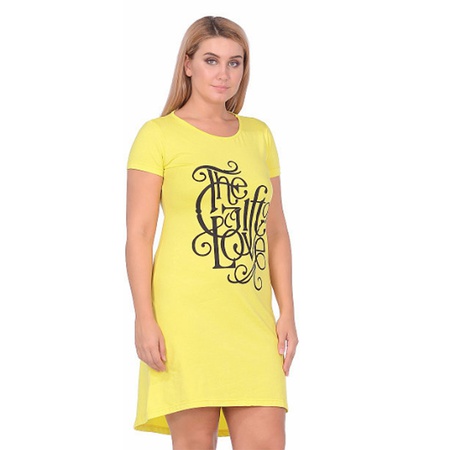 Sarı elbise (baskı) M-0072ZH