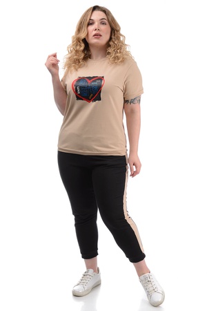 Женский трикотажный костюм футболка/бриджи