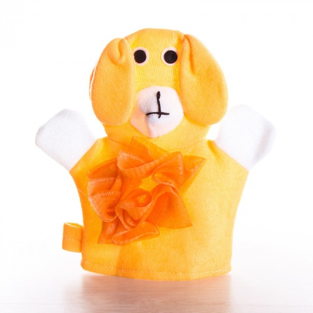 Мочалка-варежка, собачка