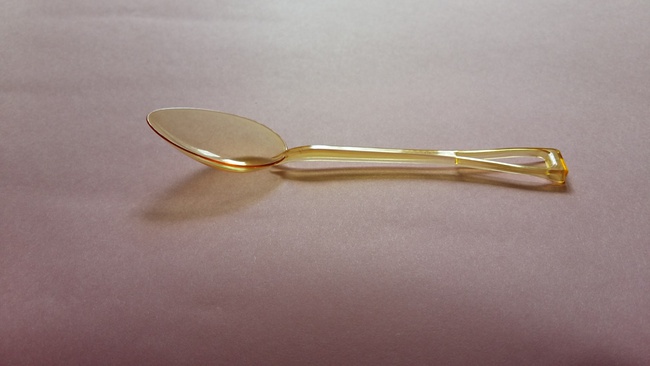 Одноразовая чайная ложка с маркировкой "GornovGroup.ru"