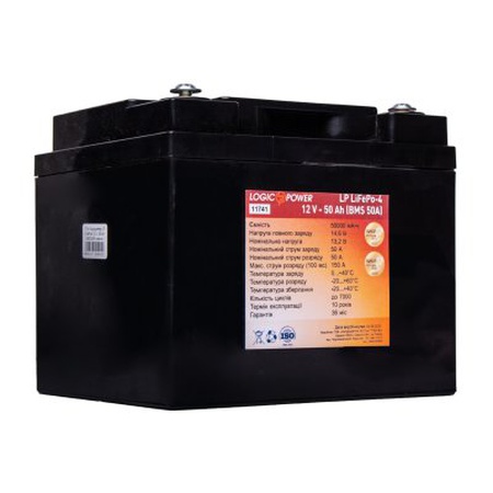 LiFePo4 (литий-железо-фосфатный) аккумулятор АКБ 12 В - 50 Ач
