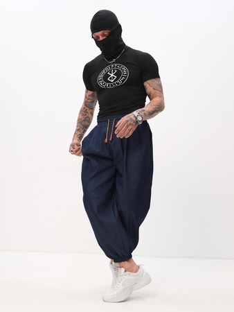 Штаны Джинсовые укороченные широкие