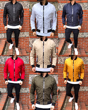 iga fashion erkek yağmurluk mevsimlik pilot mont (fermuar baskılı)