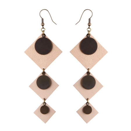 W-123  кожаные серьги