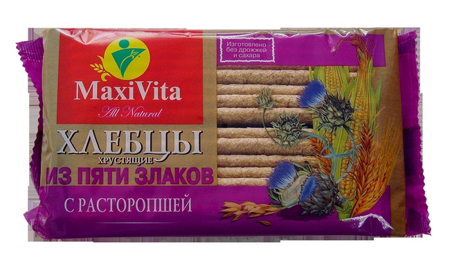Хлебцы с расторопшей MaxiVita, 150 г