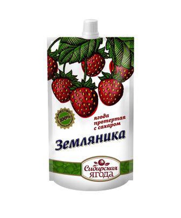 Ягода протертая с сахаром "Сибирская ягода"