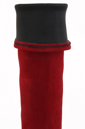 Burgunder Overknee Stiefel s195