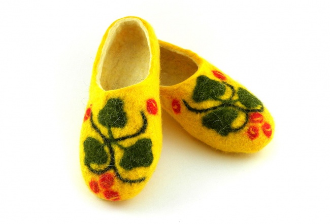 Войлочные тапочки «Хохлома»
