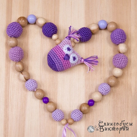 Слингобус очаровательной Совушкой в сиреневых тона