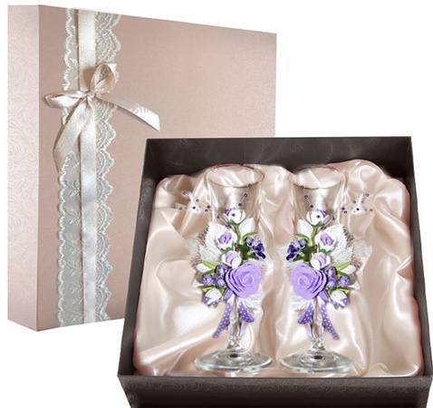 НАБОР СВАДЕБНЫХ БОКАЛОВ РЕТРО №6