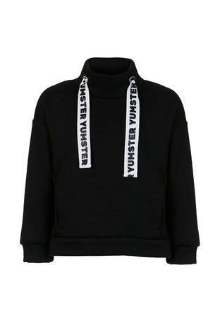 Свитшот черный с люверсами и тесьмой Yumster YC.02.09.003