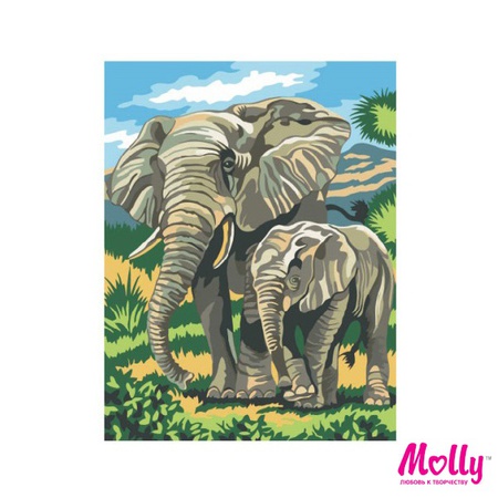 Yürüyüş için sayılarla fil boyayın