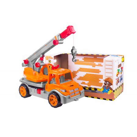 Машина Кран Атлант ОРАНЖЕВЫЙ в коробке (4шт)