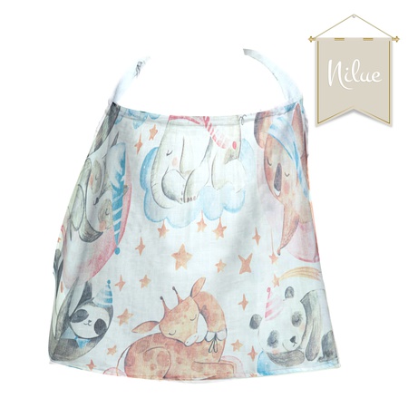 100% ORGANIC COTTON MUSLIN BREASTFEEDING COVER GOTS CERTIFIED