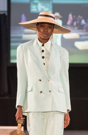 80s High Waist Blue Jacket