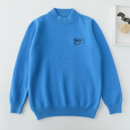 Детский кашемировый свитер Половина высоты с круглым воротником Одежда для девочек Осенний свитер для мальчиков пуловер детский однотонный шерстяной свитер детская одежда