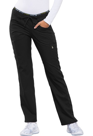 Брюки женские медицинские Cherokee Luxe Sport Mid Rise Straight Leg Pull-on Pant in Black CK003 BLKV