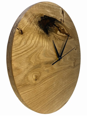 Часы настенные из массива дерева (дуб, ясень)