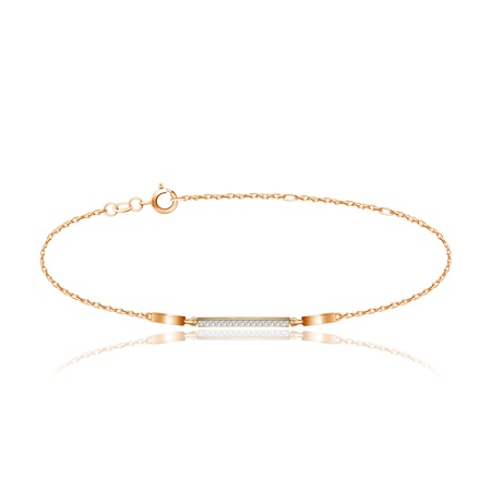 БРАСЛЕТ С ФИАНИТАМИ ИЗ ЗОЛОТА