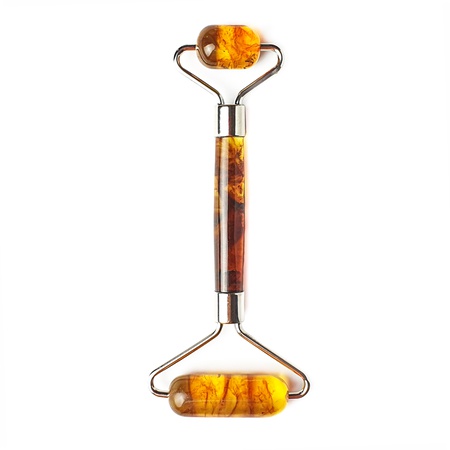 Роликовый массажер из янтаря