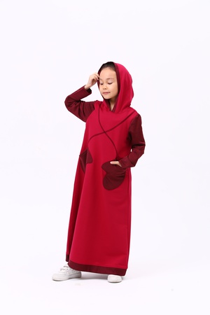 1. Kızlar için temel spor elbise modeli (1-Çocuk spor elbisesi)