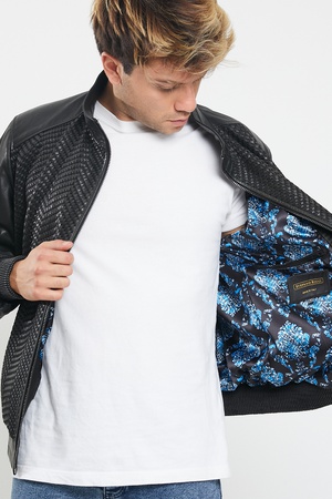 Кожаная куртка мужская - Regular Fit