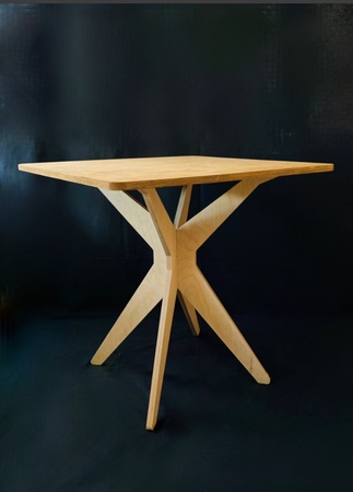 folding plywood table, kitchen table