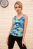 ЖЕНСКАЯ МАЙКА В СИНЕ-САЛАТОВЫЙ