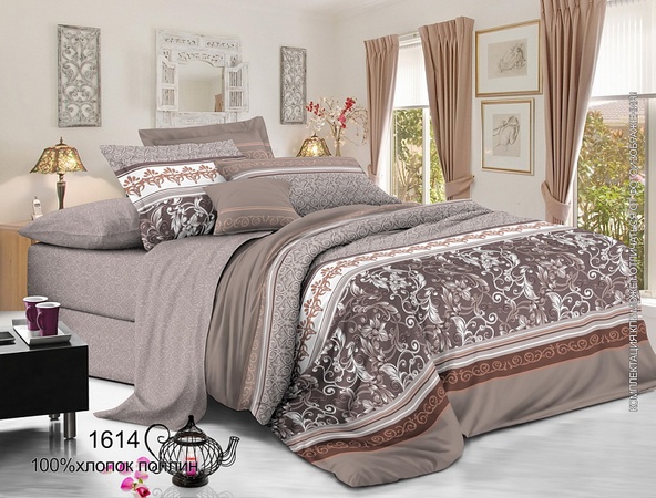 КПБ Поплин 2 сп с евро простынёй