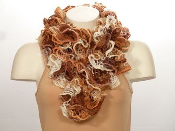 Шарф Из Ленточной Пряжи