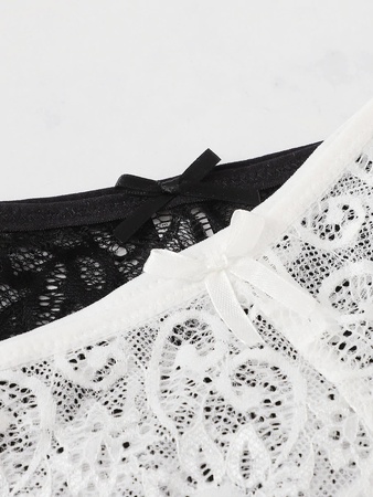 Кружевные Трусики Комплект С Веерообразной Отделкой