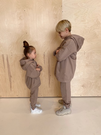 Children's suit with a hood