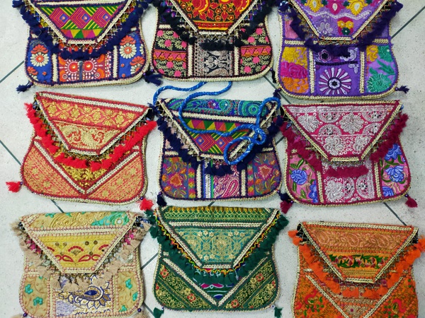 Etnik Stil Çanta - Hint Çapraz Çanta - İşlemeli Çanta - Bohem Çanta - Artisan Çanta - Hobo Stil Çanta