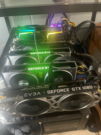 (1) RTX 3070 ve ATX 1250W PSU ile 6x GPU Kripto Madencilik Teçhizatı için Toptan Tedarikçi