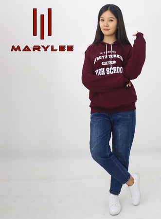 Женские трикотажные худи оптом с принтом (щелкография)