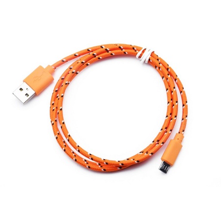 Кабель USB-microUSB плетеный