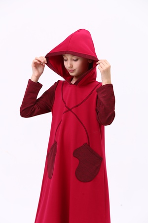 1. Kızlar için temel spor elbise modeli (1-Çocuk spor elbisesi)