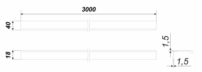 Мебельная ручка RP001SC.1/000/3000