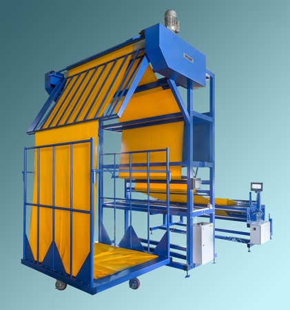 Машина для перемотки материала в стопку Роллтекс B02