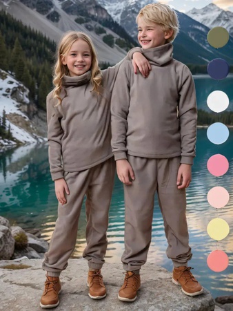 Детские утеплённые штаны из флиса( унисекс)