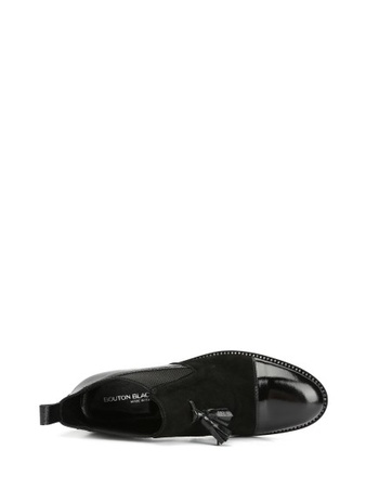 حذاء N118 من جلد الغزال باللون الأسود