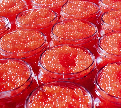 Икра радужной форели солёная