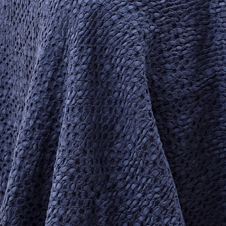 Waffle Organik Pamuk Örme Battaniye Lacivert